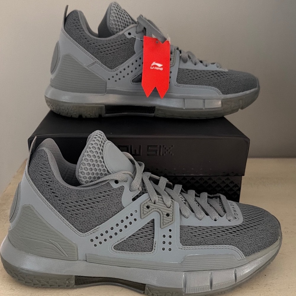 Li-Ning Way of Wade 6 Cool Grey Basketball Shoes ABAL047-42 Mens 9.5 NWT
